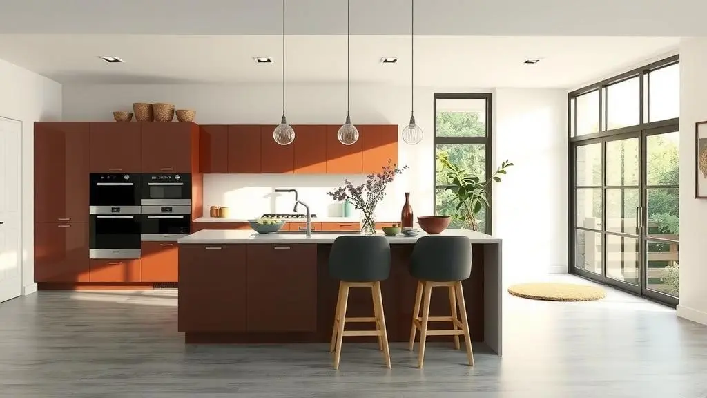 An image illustrating Cocinas integrales con barra desayunadora: Diseños multifuncionales para tu hogar